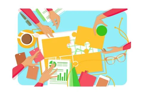 Team Brainstorming Session Stock Illustration