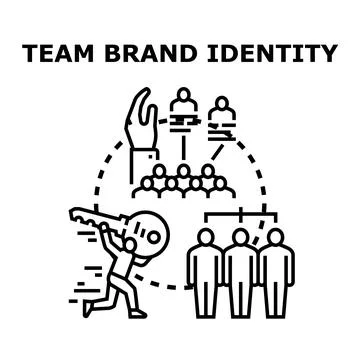 Team brand identity vector concept illustration Stock Illustration