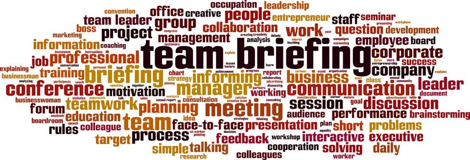 Team briefing word cloud イラスト素材