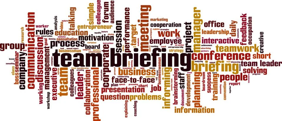 Team briefing word cloud イラスト素材