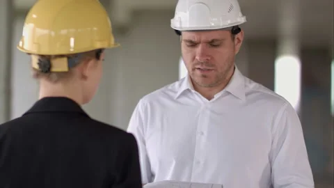 Team builder have problem and angry at construction site building 스톡 동영상 119232786