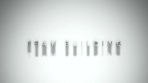 TEAM BUILDING 3D title animation with shadows on a white background Vídeos de archivo 296790675