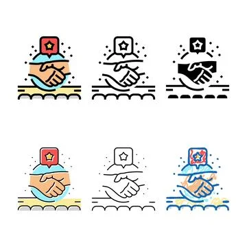 Team building activities color multistyle icon vector Stock Illustration