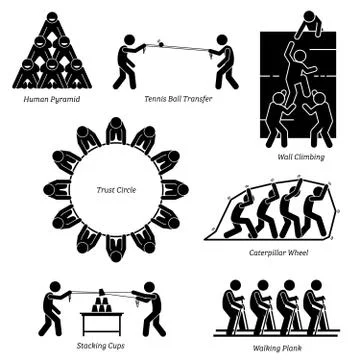 Team Building Activities. Stock Illustration