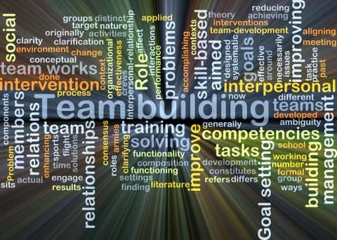 Team building background concept glowing Illustrazione stock