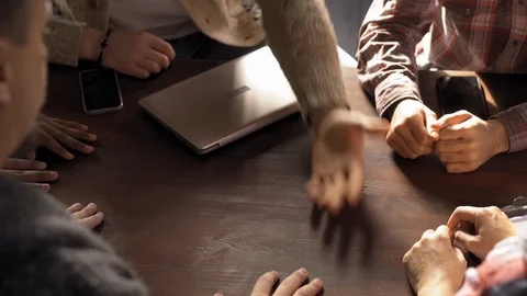 Team Building Concept High-Five Gesture Of Union Stock Footage 126122922