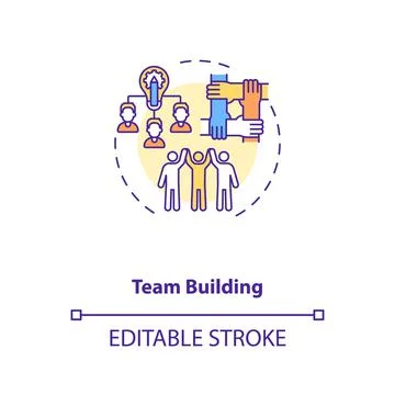 Team building concept icon Ilustración de archivo