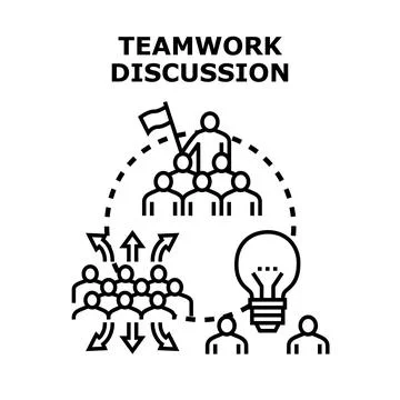 Team building creating successful business solution ideas Stock Illustration