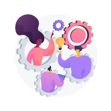 Team building exercise vector concept metaphor Stock Illustration