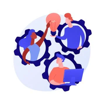 Team building exercise vector concept metaphor Stock Illustration