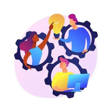 Team building exercise vector concept metaphor Stock Illustration