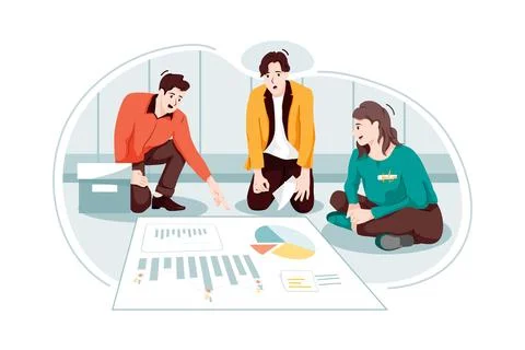 Team Building Illustrations Ilustración de archivo