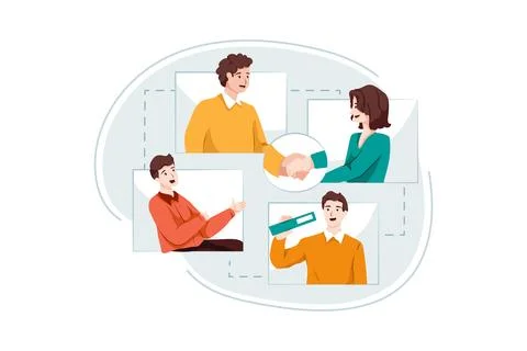 Team Building Illustrations Ilustración de archivo