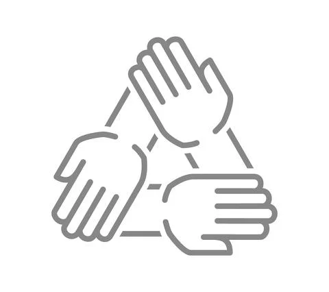 Team building line icon. Teamwork, cooperation symbol Stock-Illustration