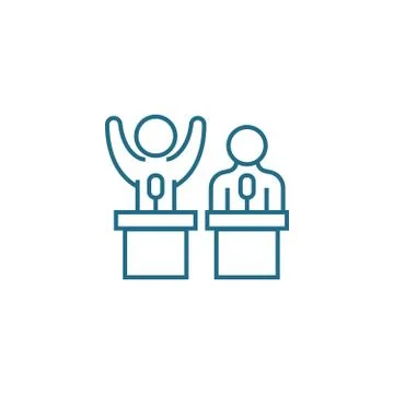 Team building linear icon concept. Team building line vector sign, symbol Ilustración de archivo