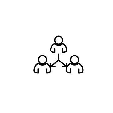 Team Building Outline Icon Stock Illustration