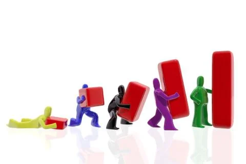 Team building profits Stock Illustration