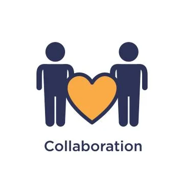 Team Building, Teamwork, &amp; Connectivity Icon with Stick Figures and Connectio Stock Illustration