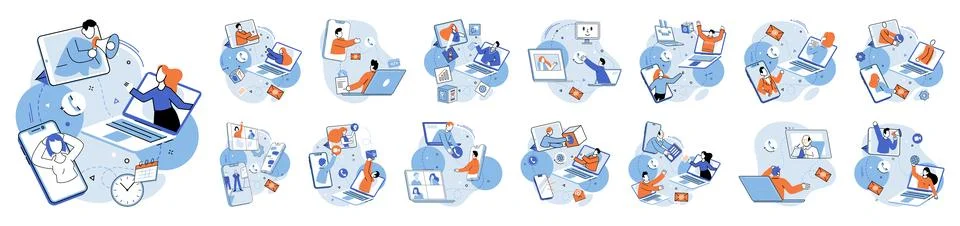 Team building. A well defined strategy paved way for achieving business goals Stock Illustration