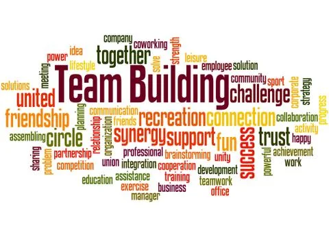 Team building, word cloud concept Stock Illustration