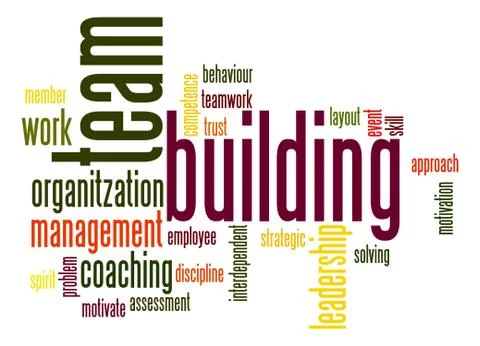 Team building word cloud Stock Illustration