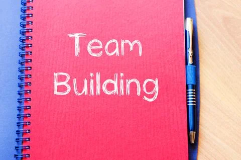 Team building write on notebook Stock Photos