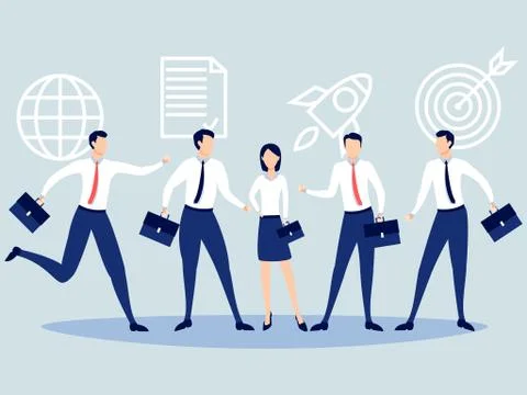 Team of business persons Stock Illustration