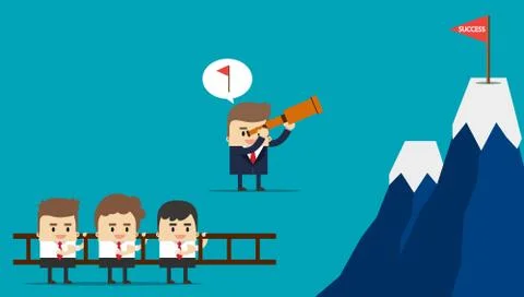 The team. Business vector illustration Stock Illustration