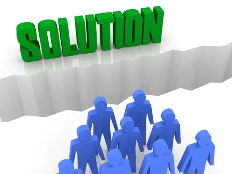 Team can not find a SOLUTION. Concept 3D illustration. Stock Illustration