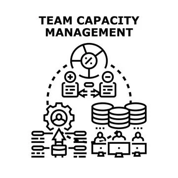 Team capacity management planning and resource allocation system Stock Illustration