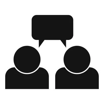 Team chat icon simple vector. Business trust Stock Illustration