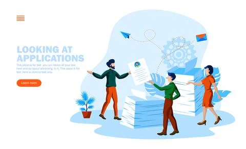 Team choosing candidate in many applications vector illustration 스톡 일러스트