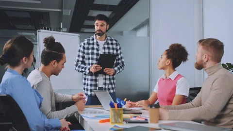 Team Clapping for Presentation Stock Footage 279891533