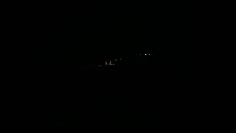 Team of climbers ascends in distant view across Mount Ararat at night Stock Footage 343804915