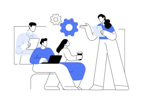 Team coach isolated cartoon vector illustrations. Ilustración de archivo