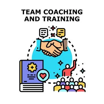 Team coaching and training for business development and success Stock Illustration