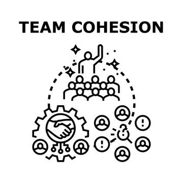 Team cohesion developing successful business concept Stock Illustration