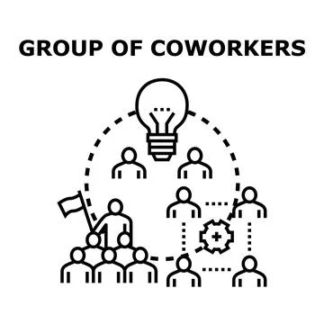 Team collaborating on creative ideas and innovative solutions Stock Illustration