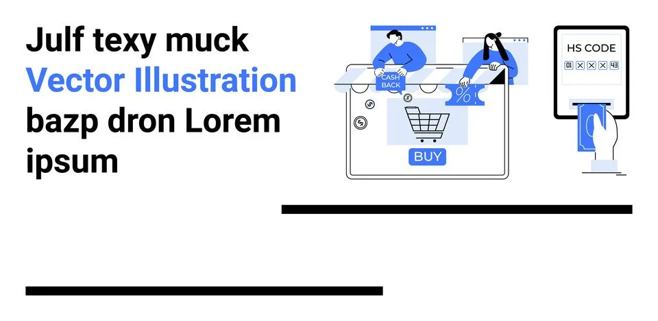 Team Collaborating on E-commerce Dashboard with Payment Processing Stock Illustration