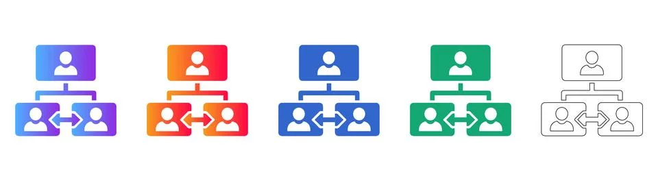 Team Collaboration and Communication Icon Stock Illustration