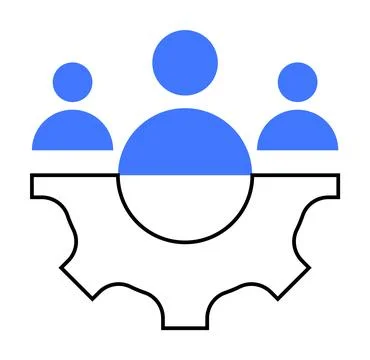 Team Collaboration and Workforce Management Concept in Vector Art Style Stock Illustration