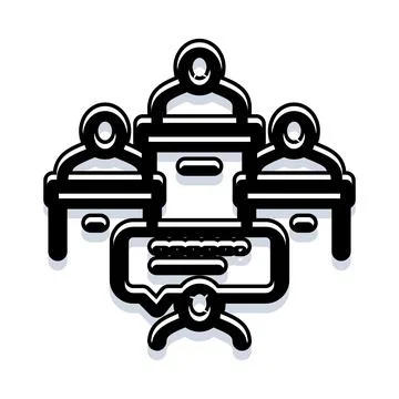 Team collaboration concept during a business presentation Stock Illustration