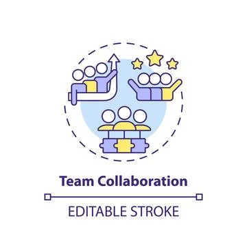 Team collaboration concept icon Stock Illustration