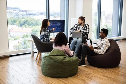 Team collaboration developing a car project in modern office setting Stock Photos