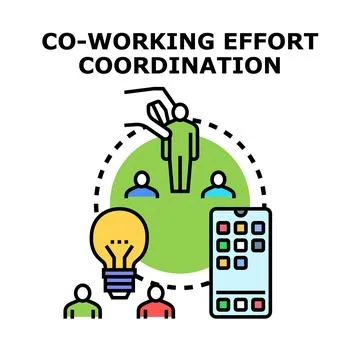 Team collaboration effort coordination and innovative project management Stock Illustration
