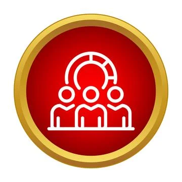 Team collaboration icon with data analysis chart Stock Illustration