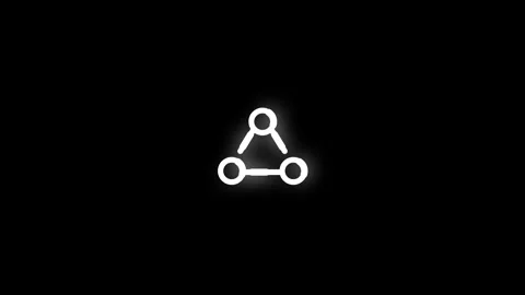 Team Collaboration Line Icon Animation Loop Black Background Stock Footage 340191042