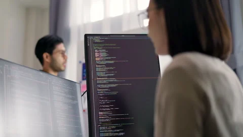Team Collaboration in Software Development Office. Stock Footage 300246310
