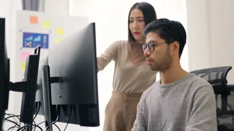 Team Collaboration in Software Development Process. Stock Footage 310589324