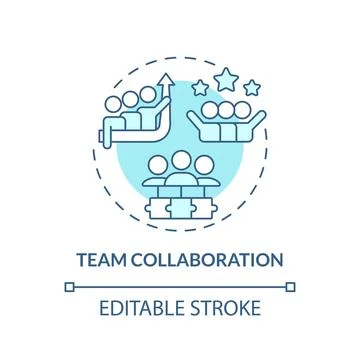 Team collaboration turquoise concept icon Stock-Illustration